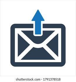 E-Mail-Symbol weiterleiten. Nachrichtensymbol senden