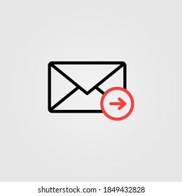 Forward email icon. Send email symbol. Vector illustration.