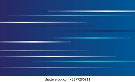 Forward Fast Speed Transition. Abstract Blue Smart  Background With Striped White Line Motive. Energy Or Cosmic Motion Graphic. Colorful Circle Element. BG Vector Scene Design.