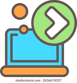 Forward Filled Style Icon Design