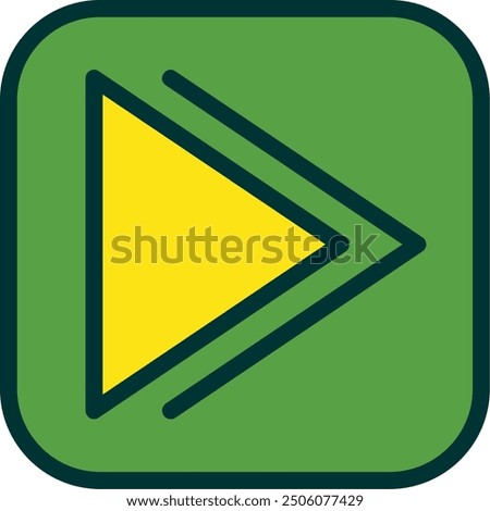 Forward Filled Two Color Vector Icon Design