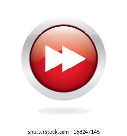 Forward Glossy media button. Illustration EPS 10
