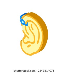forward helix piercing earring isometric icon vector. forward helix piercing earring sign. isolated symbol illustration