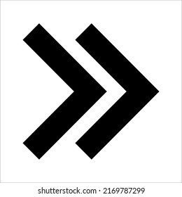 Forward icon. Arrow simple icon. social media icon. Vector illustration on white background