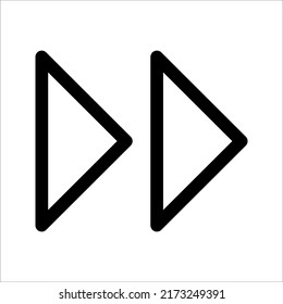 Forward icon. Arrow simple icon. social media icon. Vector illustration on white background