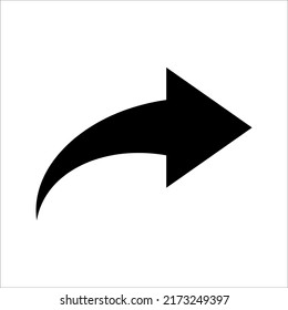 Forward icon. Arrow simple icon. social media icon. Vector illustration on white background