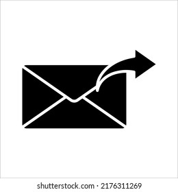 Forward icon. Arrow simple icon. social media icon. Vector illustration on white background