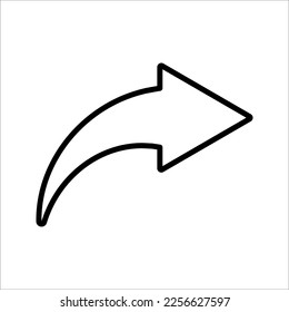 Forward icon. Arrow simple icon. Vector illustration