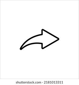 Forward icon . Arrow icon . Vector illustration on white background