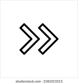 Forward icon . Arrow icon . Vector illustration on white background