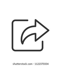 forward icon black line with simple concept, editable stroke, ui-ux, web, website, startup, pixel perfect, editable stroke.