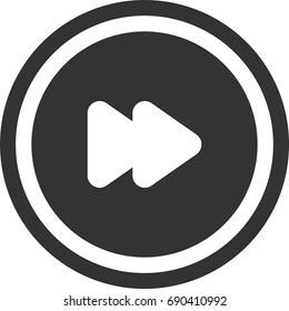 Forward icon , circle sign design 