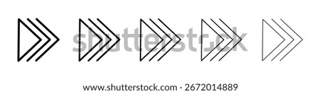 Forward icon filled flat sign concept for web design.