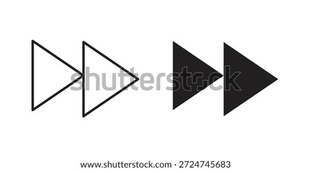 Forward icon. filled flat sign for mobile concept and web design
