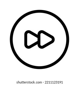 Forward icon. Flat design style for music player. vector illustration