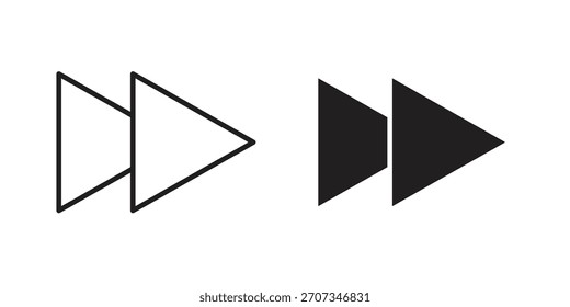 Forward icon. flat and stroke style Collection. simple symbol