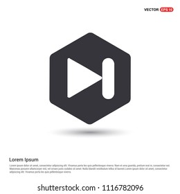 forward icon Hexa White Background icon template - vector icon