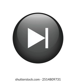 Forward icon isolated on white background. Next round button vector illustration