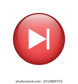 Forward icon isolated on white background. Next round button vector illustration