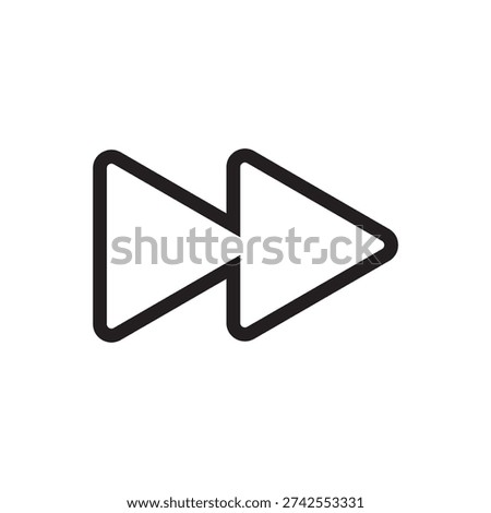 Forward Icon, Forward Line Art, Forward Illustration