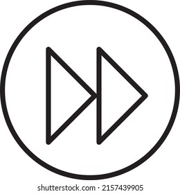 Forward Icon line art vector illusration on white background..eps
