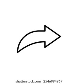 Forward icon linear logo isolated
