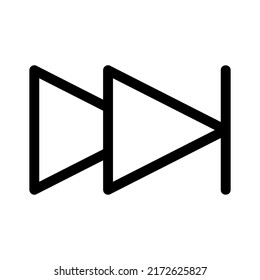 icono de avance o logotipo símbolo de signo aislado ilustración vectorial de alta calidad iconos vectoriales de estilo negro
