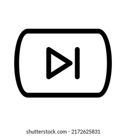 Vorwärtssymbol oder Logo einzeln auf Vorzeichen, Vektorgrafik - hochwertige Vektorsymbole mit schwarzem Hintergrund
