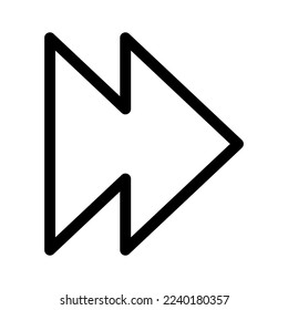 icono de avance o logotipo símbolo de signo aislado ilustración vectorial de alta calidad iconos vectoriales de estilo negro
