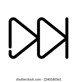 forward icon or logo isolated sign symbol vector illustration - high quality black style vector icons
