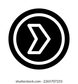 Vorwärtssymbol oder Logo einzeln auf Vorzeichen, Vektorgrafik - hochwertige Vektorsymbole mit schwarzem Hintergrund