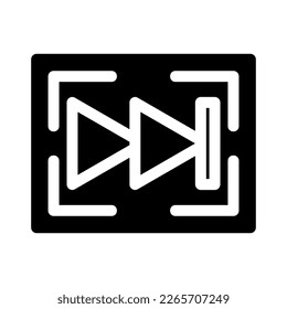 icono de avance o logotipo símbolo de signo aislado ilustración vectorial de alta calidad iconos vectoriales de estilo negro