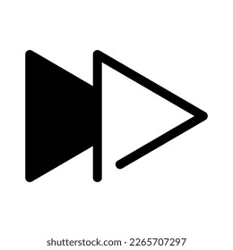 icono de avance o logotipo símbolo de signo aislado ilustración vectorial de alta calidad iconos vectoriales de estilo negro