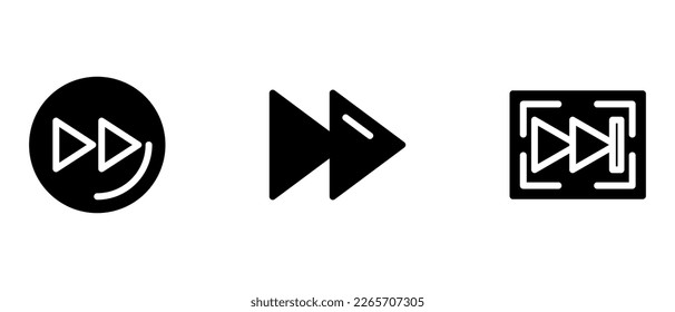 icono de avance o logotipo símbolo de signo aislado ilustración vectorial de alta calidad iconos vectoriales de estilo negro