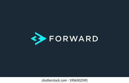 Forward Icon Logo. Simple, Clean And Modern.