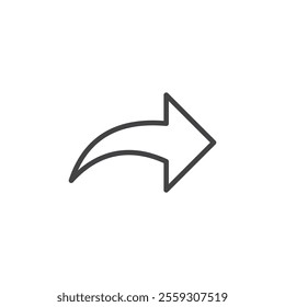 Forward icon Logo symbol outline set