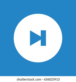 Forward icon on blue background