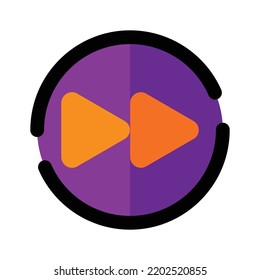 Forward icon on white background