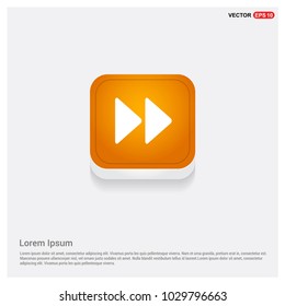 Forward Icon Orange Abstract Web Button