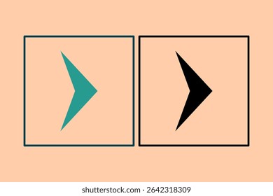 Forward icon. icon related to UI elements. suitable for web site, app, user interfaces,element, printable etc. solid icon style. simple vector design editable