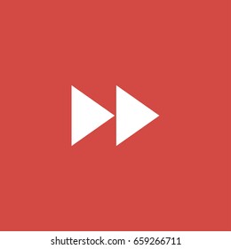 forward icon. sign design. red background