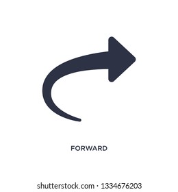 forward icon. Simple element illustration from user interface concept. forward editable symbol design on white background. Can be use for web and mobile.
