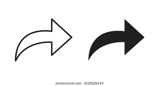 Forward icon in solid and stroke style.