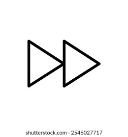 Forward icon Thin line art isolated