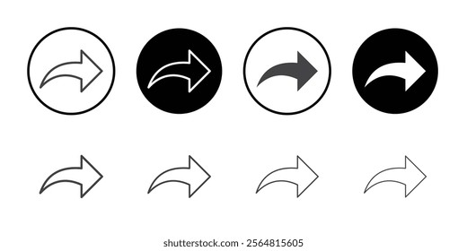 Forward icon Thin outline art symbol