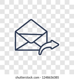 Forward icon. Trendy linear Forward logo concept on transparent background from User Interface and Web Navigation collection