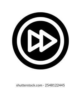forward icon. vector glyph icon for your website, mobile, presentation, and logo design.