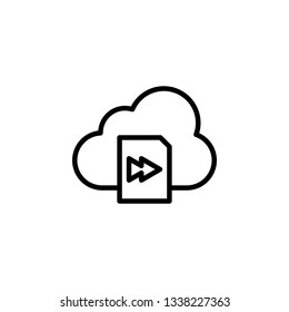Forward Icon Vector Illustration in Line Style for Any Purpose