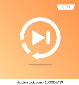 Forward icon vector isolated on white background.