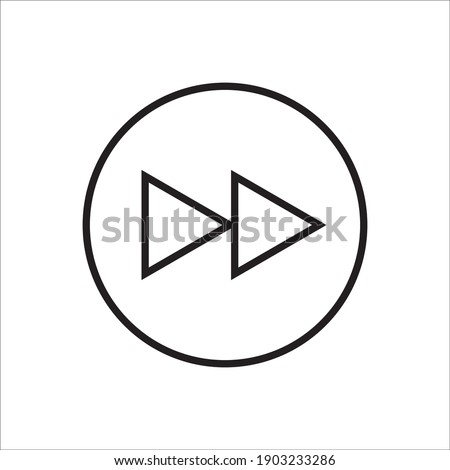 Forward icon vector isolated on white background. Next icon